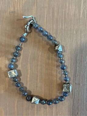 Handmade bracelet with handmade 925 clasp. Silver boxes strung on cord. See pics